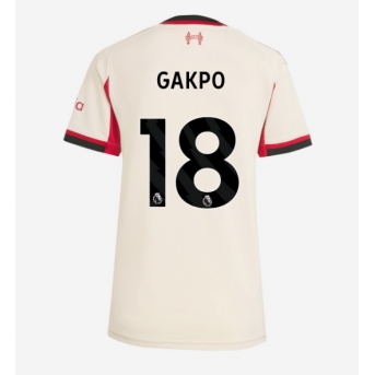 Billige Fotballdrakt Liverpool Cody Gakpo #18 Replika Bortedrakt Dame 2025-26 Kortermet